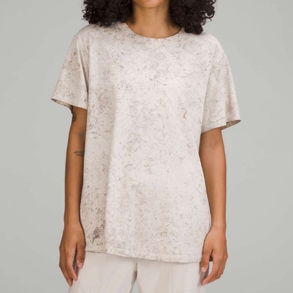 lululemon athletica Tops - Lululemon All Yours Short Sleeve T-Shirt Cirrus Wash White Opal Raw Linen Rover